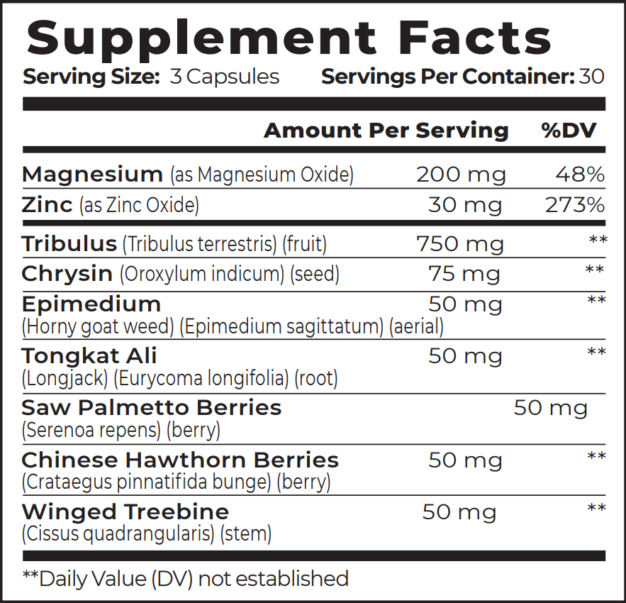 ULTRA TESTOSTERONE with Tribulus, Tongkat Ali, and Zinc