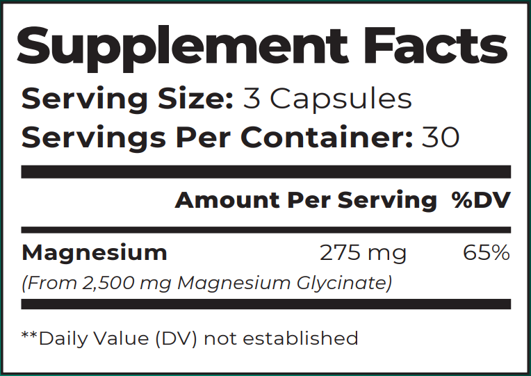 MAGNESIUM GLYCINATE 275 mg
